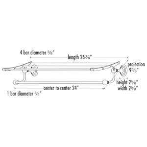 A9026-24 - Embassy - 24" Towel Rack/ Bar