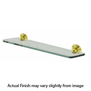A9050-18 PB/NL - Embassy - 18" Glass Shelf - Unlacquered Brass