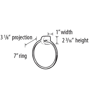 A8940 - Euro - Towel Ring - Satin Nickel
