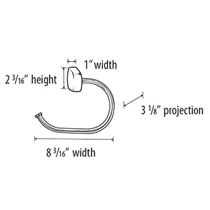 A8966 - Euro - Single Post Tissue Holder - Satin Nickel