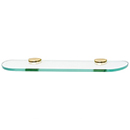 A8950-18 - Euro - 18" Glass Shelf - Unlacquered Brass