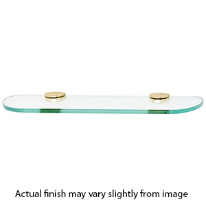 A8950-24 - Euro - 24" Glass Shelf - Unlacquered Brass