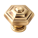 A1530 PA - Geometric - 1.25" Cabinet Knob - Polished Antique