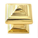 A1520 PB - Geometric - 1.25" Cabinet Knob - Polished Brass