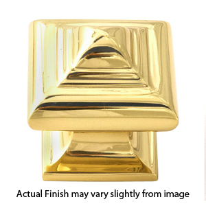 A1520 PB/NL - Geometric - 1.25" Cabinet Knob - Unlacquered Brass