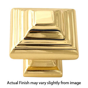 A1525 PB/NL - Geometric - 1.25" Cabinet Knob - Unlacquered Brass