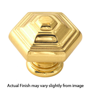 A1530 PB/NL - Geometric - 1.25" Cabinet Knob - Unlacquered Brass