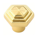 A1535 PB - Geometric - 1.25" Cabinet Knob - Polished Brass