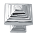 A1525 PC - Geometric - 1.25" Cabinet Knob - Polished Chrome