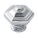 A1530 PC - Geometric - 1.25" Cabinet Knob - Polished Chrome