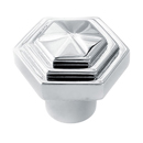 A1535 PC - Geometric - 1.25" Cabinet Knob - Polished Chrome