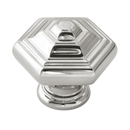 A1530 PN - Geometric - 1.25" Cabinet Knob - Polished Nickel