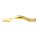 A1510-3 PB/NL - Geometric - 3" Cabinet Pull - Unlacquered Brass