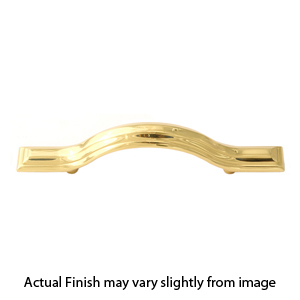 A1515-35 PB/NL - Geometric - 3.5" Cabinet Pull - Unlacquered Brass