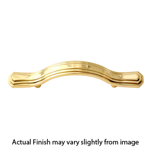 A1517-35 PB/NL - Geometric - 3.5" Cabinet Pull - Unlacquered Brass