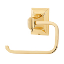 A7966 PB/NL - Geometric - Single Post Tissue Holder - Unlacquered Brass