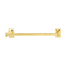 A7920-12 PB/NL - Geometric - 12" Towel Bar - Unlacquered Brass