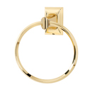 A7940 PB - Geometric - Towel Ring - Polished Brass