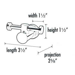 A8786 PB/NL - Infinity - Double Robe Hook - Unlacquered Brass