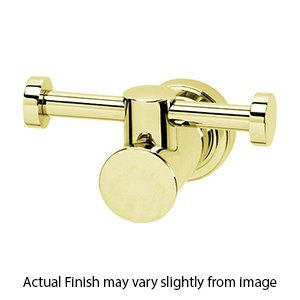 A8786 PB/NL - Infinity - Double Robe Hook - Unlacquered Brass
