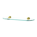 A8750-18 PB/NL - Infinity - 18" Glass Shelf - Unlacquered Brass