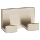 A6484 SN - Linear - Double Robe Hook - Satin Nickel