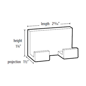 A6484 SB - Linear - Double Robe Hook - Satin Brass