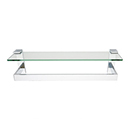 A6427-18 PC - Linear - 18" Glass Shelf w/ Towel Bar - Polished Chrome