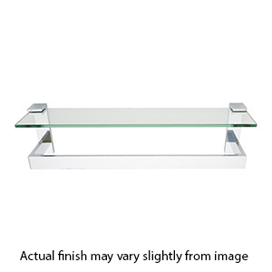 A6427-24 PC - Linear - 24" Glass Shelf w/ Towel Bar - Polished Chrome