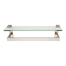 A6427-18 SN - Linear - 18" Glass Shelf w/ Towel Bar - Satin Nickel