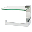 A6465L PC - Linear - Left Hand Tissue Holder w/ Glass Shelf - Polished Chrome