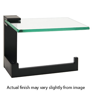 A6465R MB - Linear - Right Hand Tissue Holder w/ Glass Shelf - Matte Black