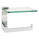 A6465R PC - Linear - Right Hand Tissue Holder w/ Glass Shelf - Polished Chrome