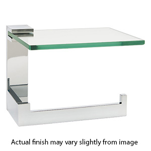 A6465R PC - Linear - Right Hand Tissue Holder w/ Glass Shelf - Polished Chrome