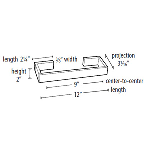 A6420-12 SB - Linear - 12" Towel Bar - Satin Brass