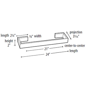 A6420-24 SN - Linear - 24" Towel Bar - Satin Nickel