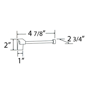 A6866L - Luna - Single Post Tissue Holder LH - Satin Brass