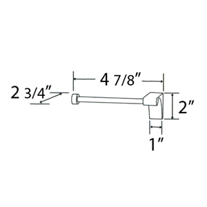 A6866R - Luna - Single Post Tissue Holder RH - Satin Brass