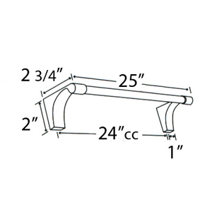 A6820-24 - Luna - 24" Towel Bar - Satin Brass