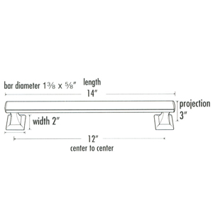 A7420-12 BRZ - Manhattan - 12" Towel Bar - Bronze