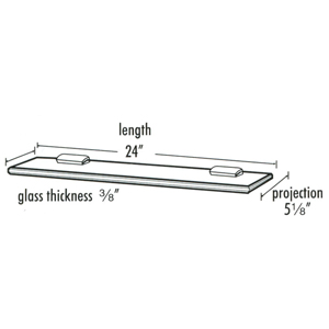 A7450-24 BRZ - Manhattan - 24" Glass Shelf - Bronze