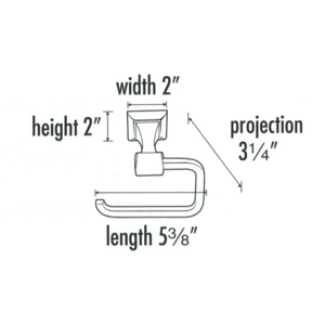 A7466 PB/NL - Manhattan - Euro Tissue Holder - Unlacquered Brass