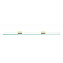 A7450-18 PB/NL - Manhattan - 18" Glass Shelf - Unlacquered Brass