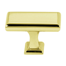 A310-58 PB/NL - Manhattan - 1 5/8" Rectangular Knob - Unlacquered Brass