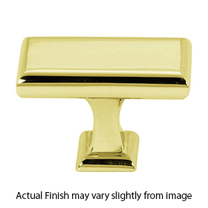 A310-58 PB/NL - Manhattan - 1 5/8" Rectangular Knob - Unlacquered Brass