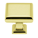 A310-1 PB/NL - Manhattan - 1" Square Knob - Unlacquered Brass