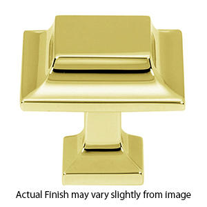 A950-14 PB/NL - Millennium - 1.25" Square Knob - Unlacquered Brass