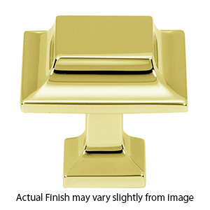 A950-1 PB/NL - Millennium - 1" Square Knob - Unlacquered Brass