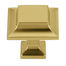 A950-1 SB - Millennium - 1" Square Knob - Satin Brass