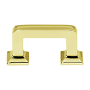 A950 PB/NL - Millennium - 1.5" Square Pull - Unlacquered Brass